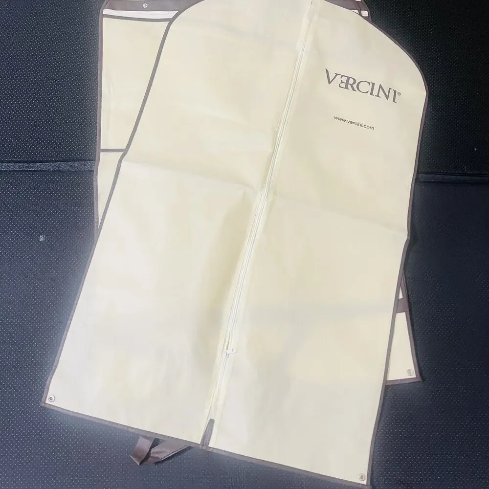 3 -pcs Vercini Brand Suit Garment Travel Clothings Hanger Bags Beige Brown
